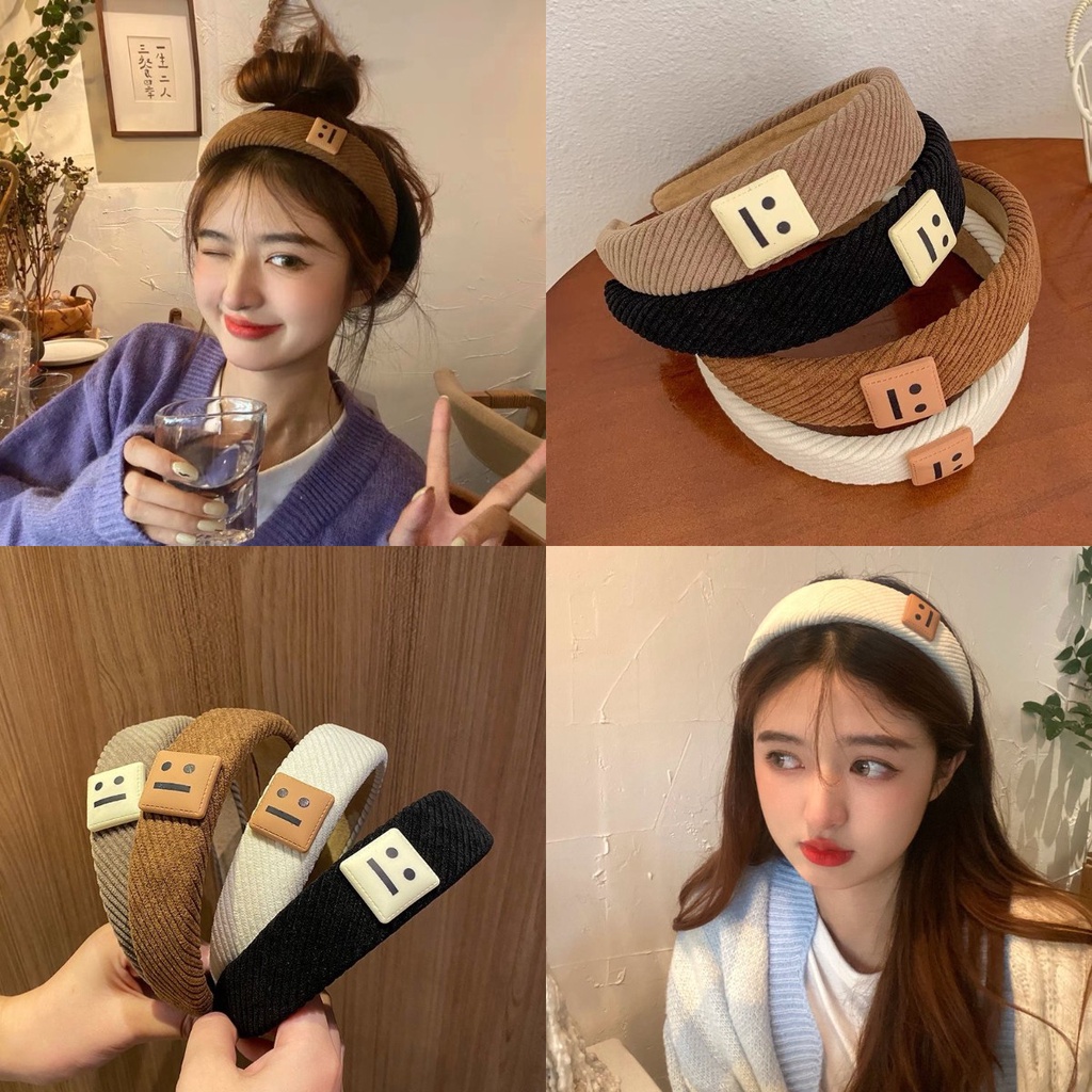 Băng Đô Cài Tóc Vải Nhung Màu Sắc Kẹo Ngọt Đơn Giản Phong Cách Hàn Quốc