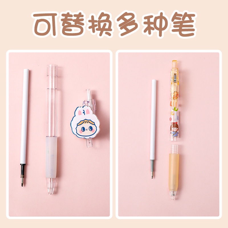 Set 20 Bút Bi Mực Đen Ngòi 0.5mm Tiện Dụng Cho Văn Phòng Phẩm