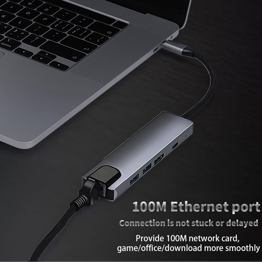 Bộ Chia Cổng Usb-C Sang Hdmi Usb 3.0 Tốc Độ Nhanh