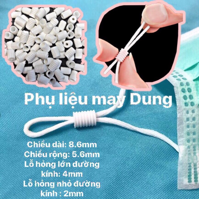 Nút chặn nhựa dùng cho dây khẩu trang