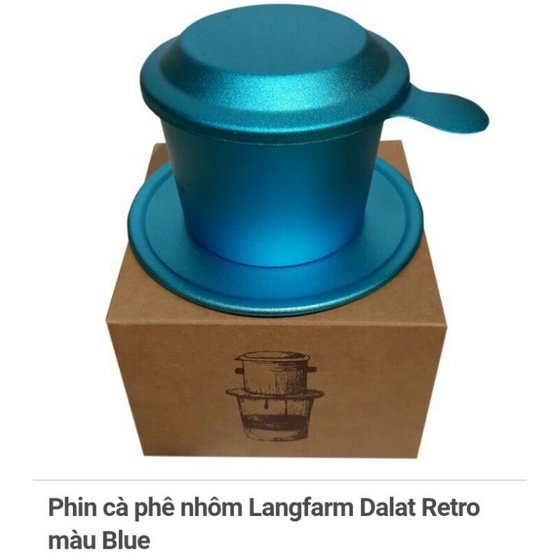 Phin cà phê nhôm Langfarm Dalat Retro màu Blue