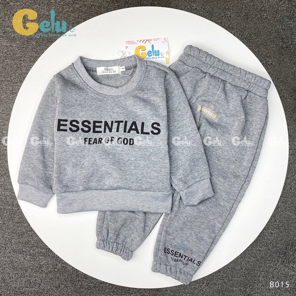 Bộ quần áo thu đông cho bé, Đồ bộ thu đông essential cho bé - Gelu kids-GLB013