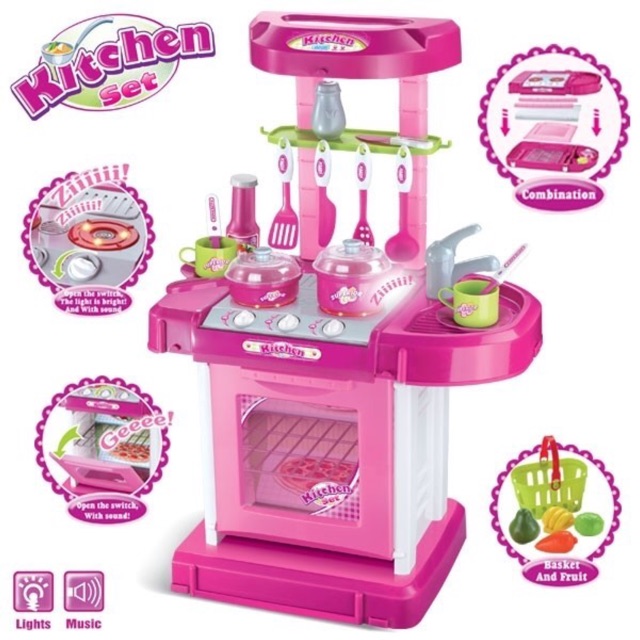 Bộ đồ chơi nhà bếp Kitchen set có âm thanh và ánh sáng