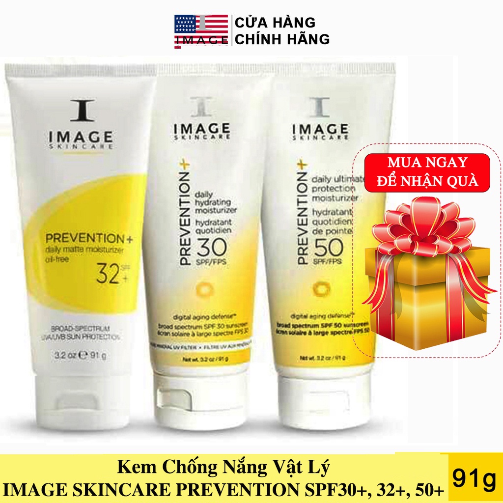 [CHÍNH HÃNG] Kem Chống Nắng Vật Lý IMAGE Skincare Prevention SPF30+, 32+, 50+ Cho Da Dầu Nhờn, Da Khô, Da Hỗn Hợp