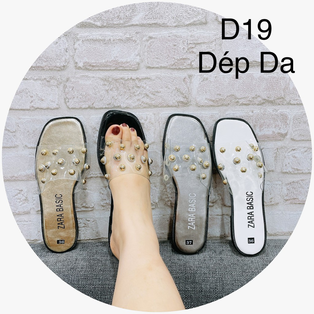 [Freeship] [Có ảnh thật] Dép da quai trong siêu đẹp