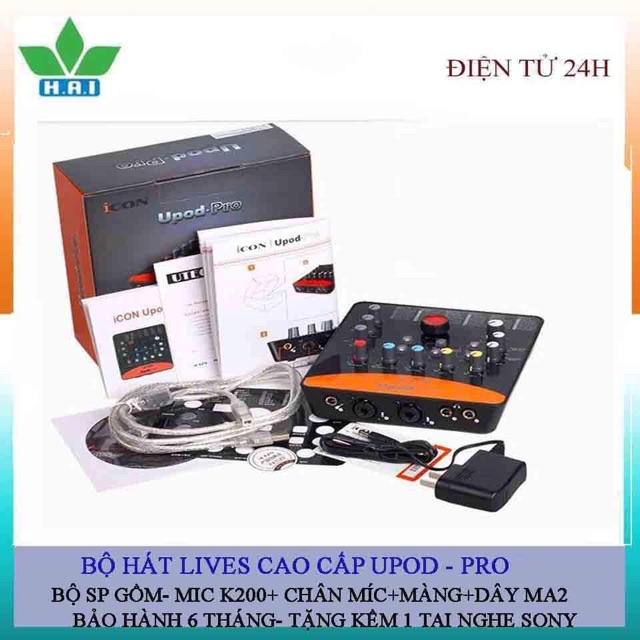 Combo bộ live stream Card iconuodro+ Mic PC k200....(bảo hành 6 tháng) | BigBuy360 - bigbuy360.vn