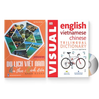 Sách - Combo: Du lịch Việt Nam - Ẩm thực và Cảnh Điểm + Từ điển Tam ngữ Anh - Trung - Việt Visual + DVD quà tặng
