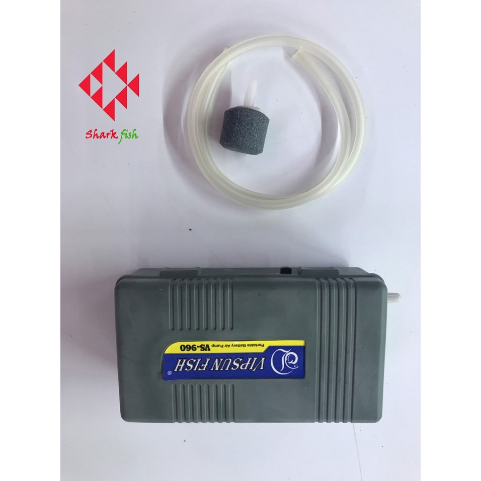 Máy sủi khí oxi chạy bằng pin đại,sục khí oxi cho hồ cá không kèm theo Pin