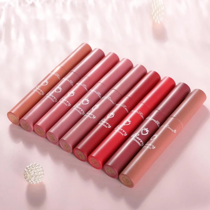 Son Kem Lì Lâu Trôi Chống Dính Cốc 12 Màu Sắc Tùy Chọn