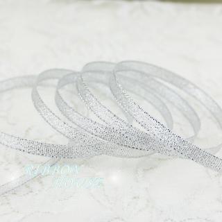 (25 thước / lốc) 1 / 4 '' (6mm) ruy băng vàng bạc polyester ruy băng đóng gói Giáng sinh cao cấp