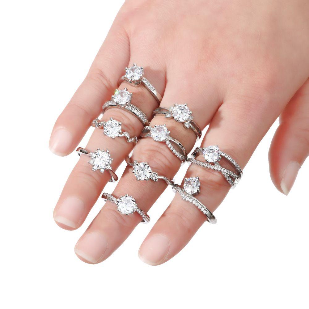 Nhẫn Hở Màu Sắc Lấp Lánh Thời Trang Cho Cặp Đôi