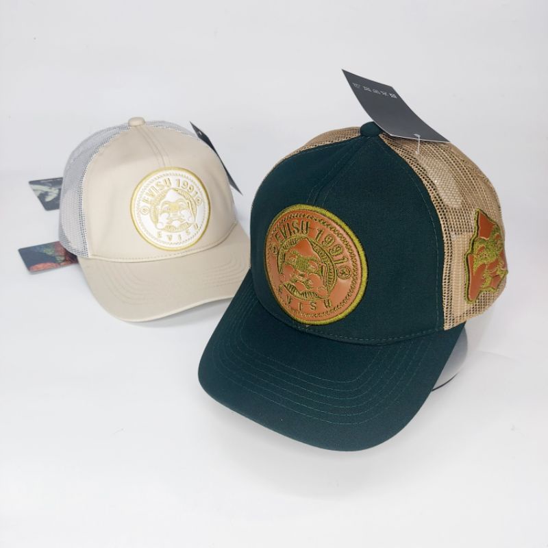 Nón kết ông địa true , Mũ lưỡi trai evisu logo da hông dập hiệu cực chất