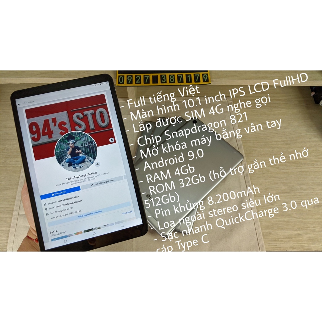 [CHUYÊN GAME - 4G NGHE GỌI] Máy tính bảng LG G Pad 5 T600 10.1inch - Snapdragon821 - Vân tay - RAM 4GB - Sạc nhanh QC3.0