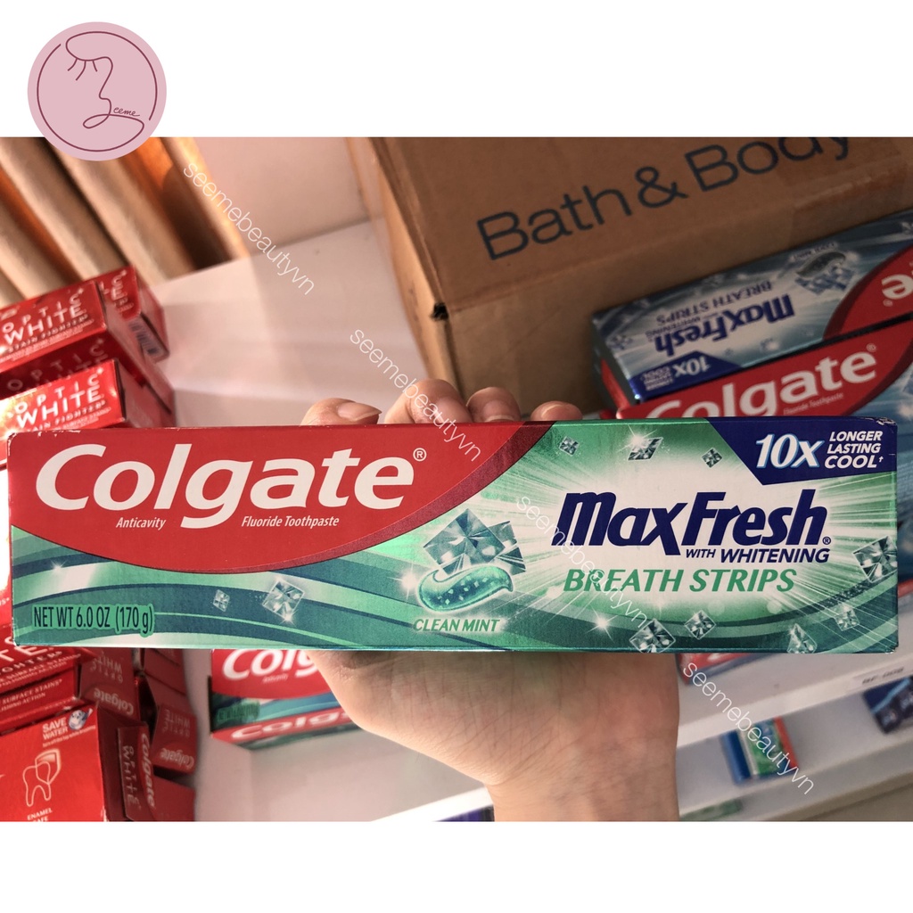 Kem Đánh Răng COLGATE Maxfresh With Whitening Clean Mint/ Cool Mint/ Total Gum Protection/ Optic White [Seeme Beauty]