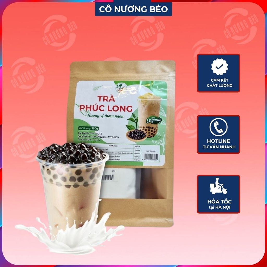 Set trà sữa tự pha Phúc Long trà sữa trân châu truyền thống Trà sữa kem trứng dừa nướng thành phẩm 10 15 cốc Ăn Vặt Cô N