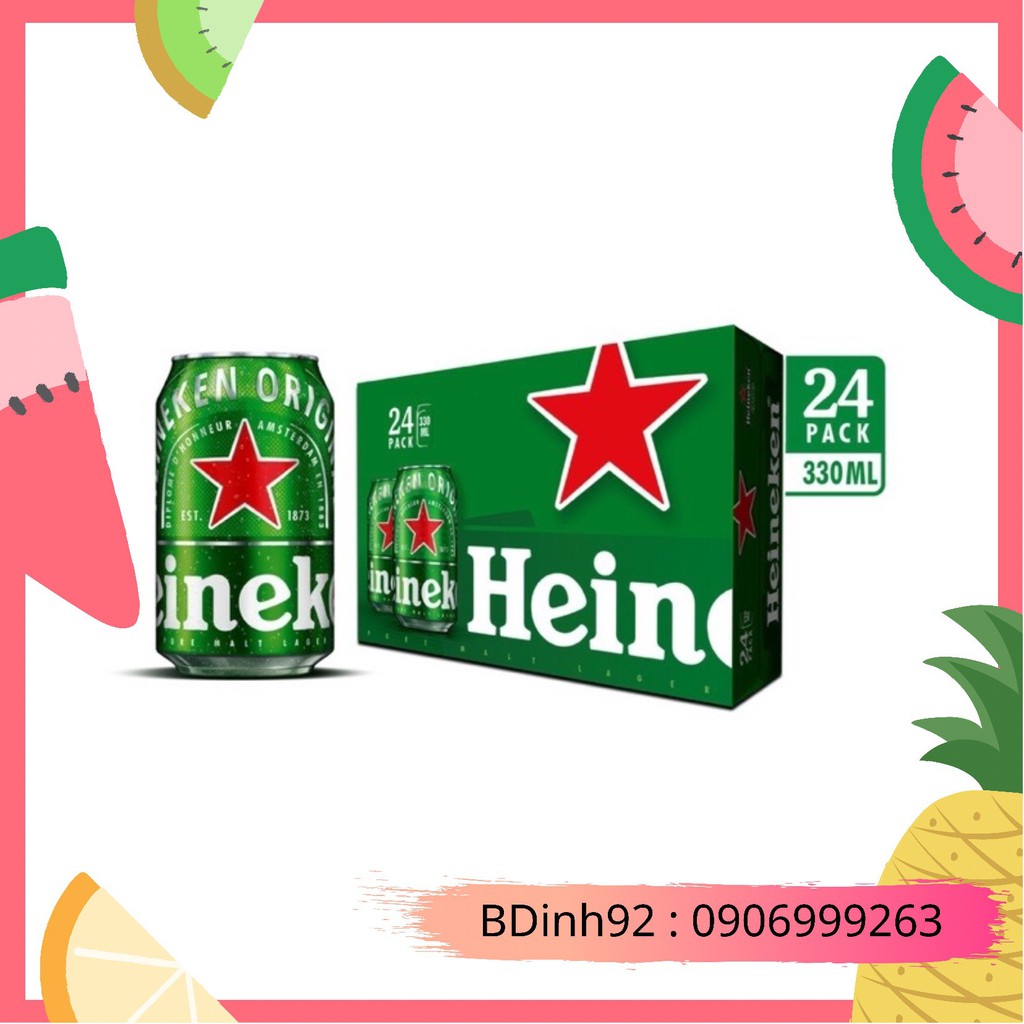 [DATE 2022] Thùng bia Heineken 24 lon 330ml