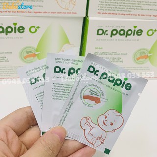 [HÀNG CHÍNH HÃNG] Gạc rơ lưỡi Dr Papie xỏ ngón (Gói) - Vệ sinh răng miệng cho bé