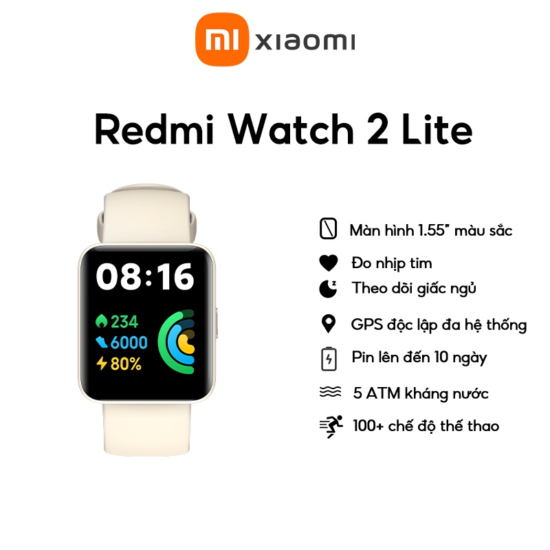 Mi Watch Lite 2 - Đồng hồ thông minh Xiaomi Redmi Watch 2 Lite | Chính hãng - Bảo hành 12 tháng