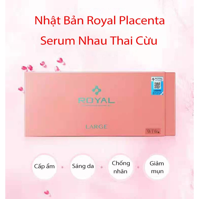 Serum Nhau Thai Cừu Nhật Bản Royal Placenta Dưỡng Trắng Giảm Mụn Chống Lão Hoá Cấp Ẩm Chống Nhăn