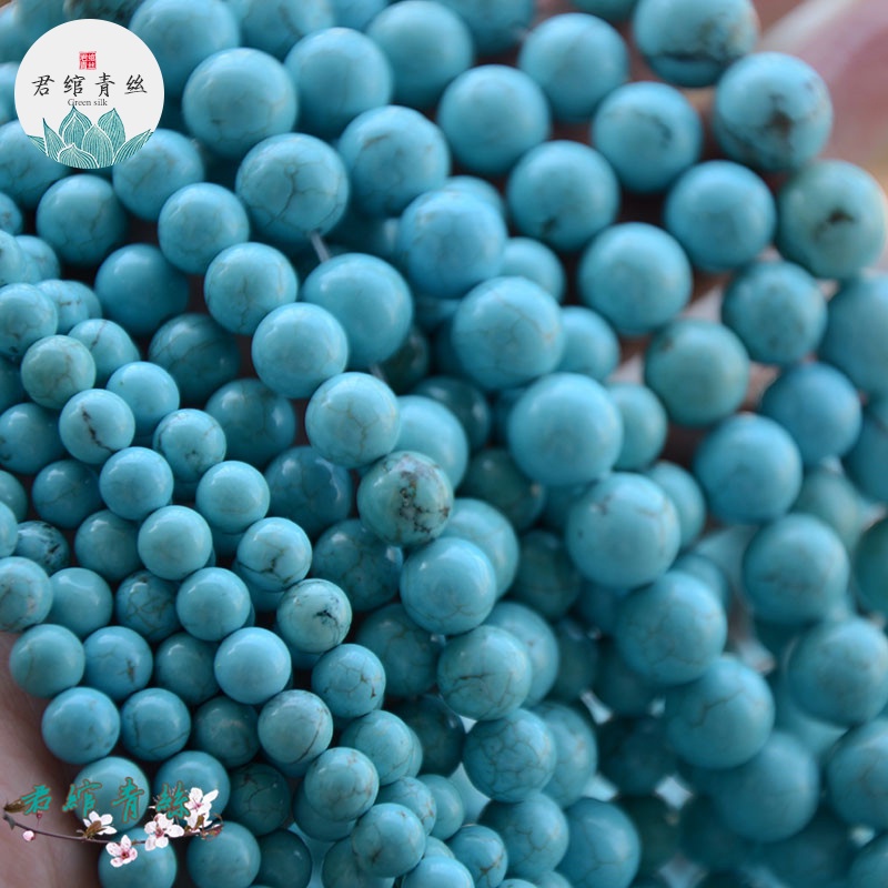 Chuỗi Hạt Ngọc Lam Tự Nhiên 4-12MM Dùng Làm Đồ Trang Sức Thủ Công