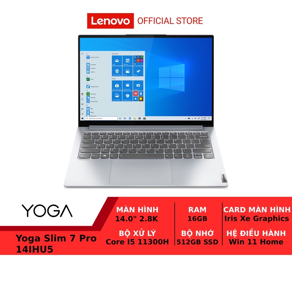 Laptop LENOVO Yoga Slim 7 Pro 14IHU5 82NH00AEVN i5-11300H|16GB|512GB|Intel Iris Xe|14.0-2.8K|W11