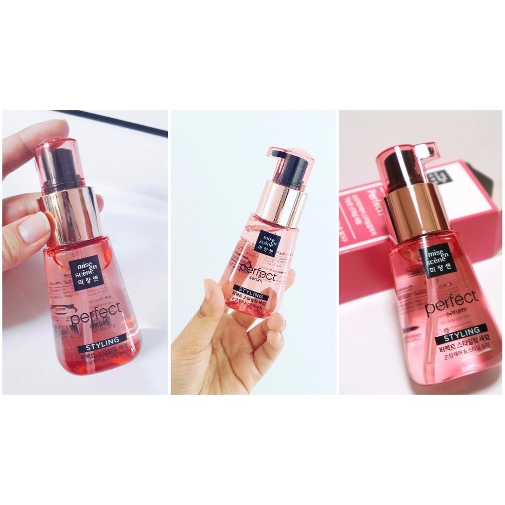 Tinh Chất Dưỡng Tóc Mise En Hoa Hồng Perfect Repair Rose Edition 70ml Đỏ - Tinh Dầu Dưỡng Tóc Miseen Đỏ