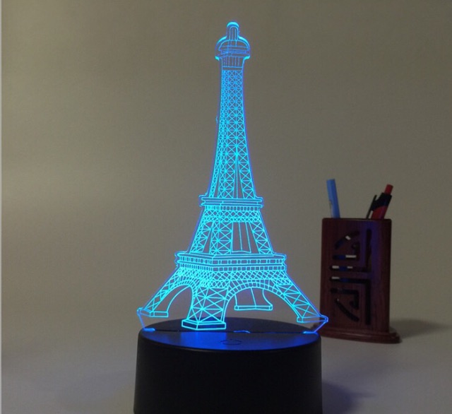Đèn led 3d để bàn RGB có remote đk từ xa