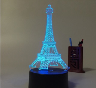 Đèn led 3d để bàn RGB có remote đk từ xa