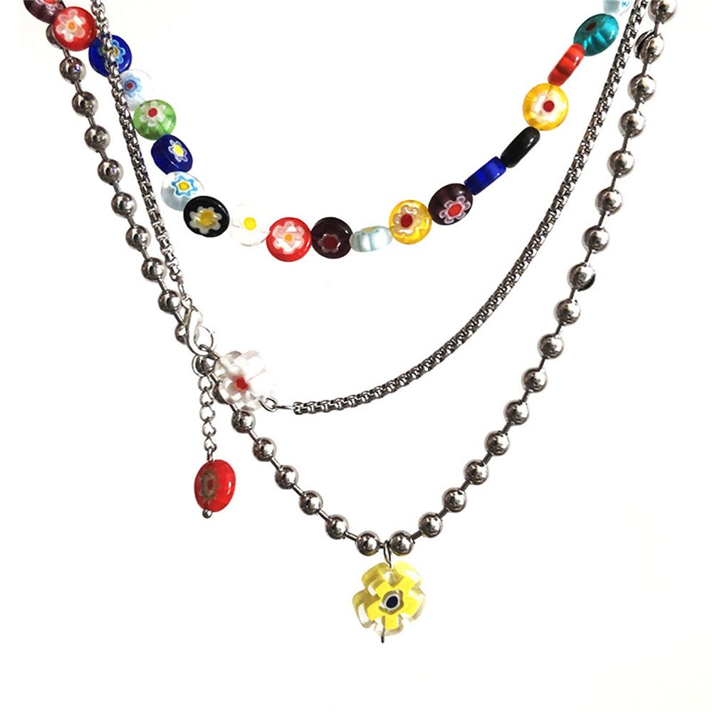 Set 3 vòng cổ thép titan Y2K thời trang dành cho nữ