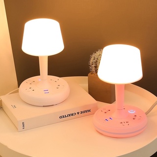 ĐÈN NGỦ ĐỂ BÀN HÌNH CÂY NẤM KIÊM Ổ CẮM ĐIỆN CÓ CỔNG SẠC USB TIỆN LỢI, DÂY DÀI 1M8