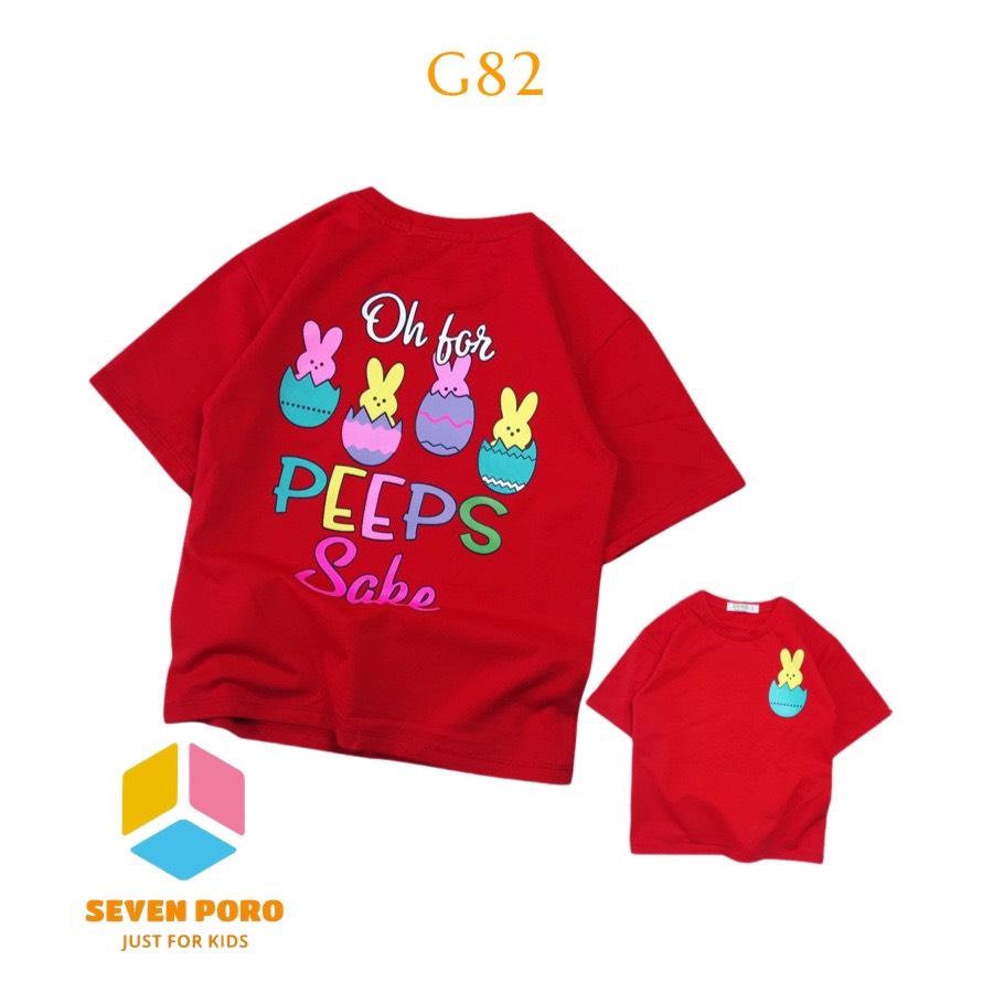 Áo Thun Form Rộng Giấu Quần Bé Gái G82 Size 10-26kg - G&K Kids - SevenPoro