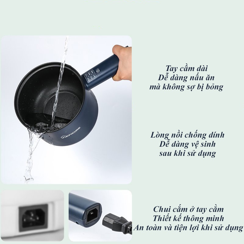 [ HOT ] Chảo Điện Đa Năng 2 Tầng Chống Dính Cao Cấp, Nồi Lẩu Điện Mini Có Xửng Hấp Inox Có Thể Nấu Cơm, Chiên, Xào