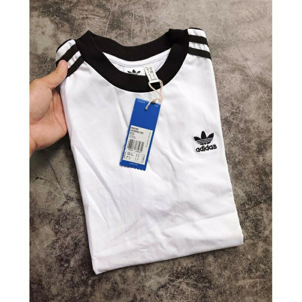👉SALE HOT💝Áo Thun Adidas 3-Stripes White Nam Nữ Full Tag Code | BigBuy360 - bigbuy360.vn