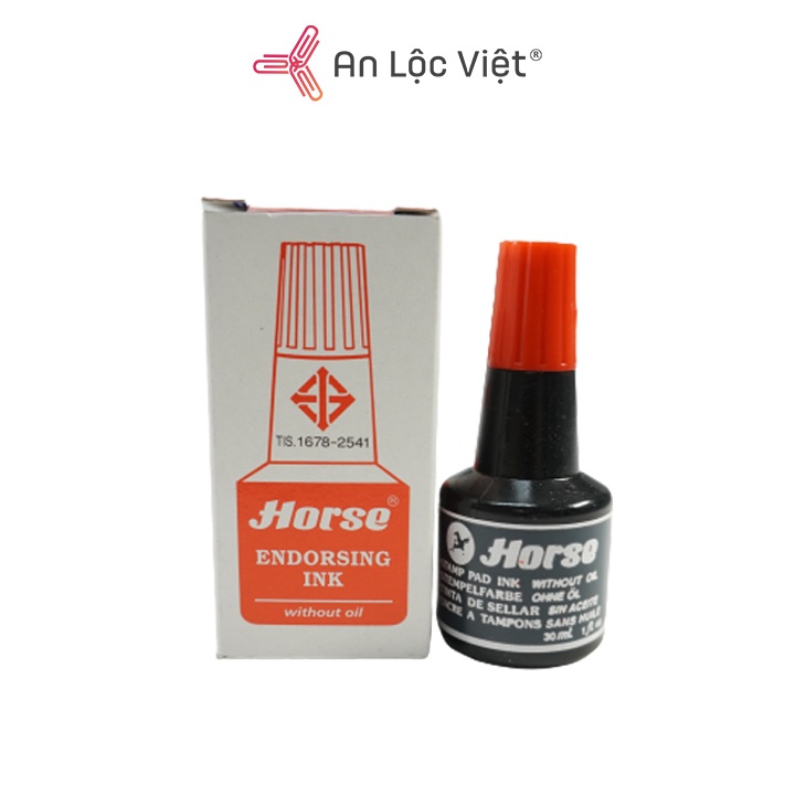 Mực dấu Horse 30ml - Màu xanh dương/đỏ/đen