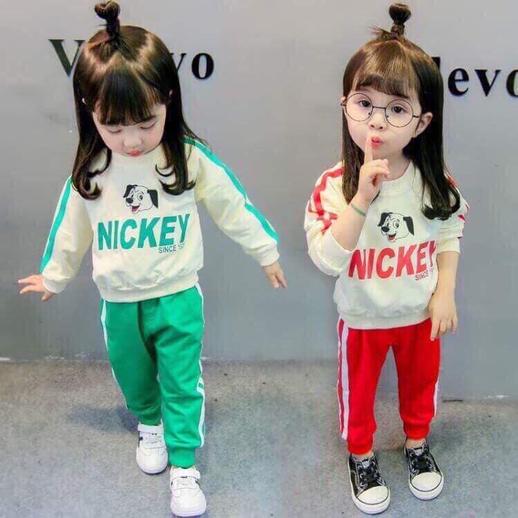 Bộ quần áo thu đông mẫu Mickey cho bé trai, bé gái