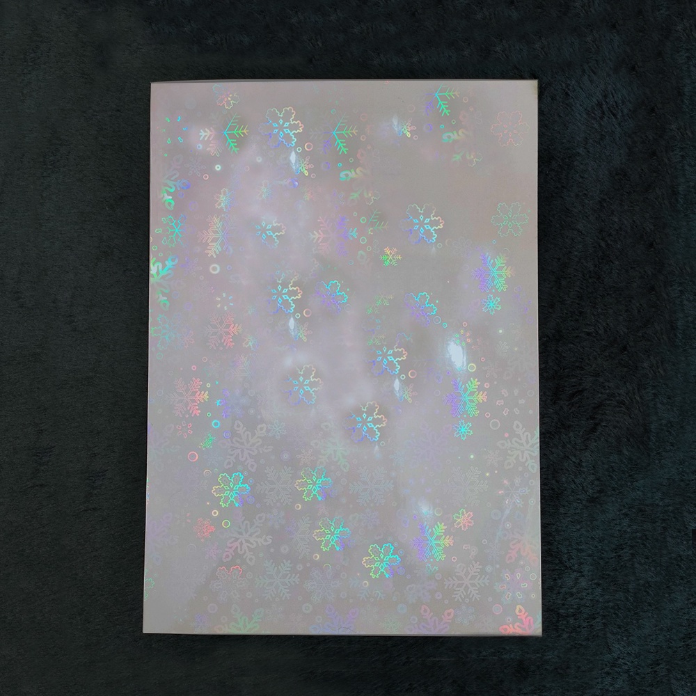 Màng cán Hologram lấp lánh trang trí sticker, toploader Size A4