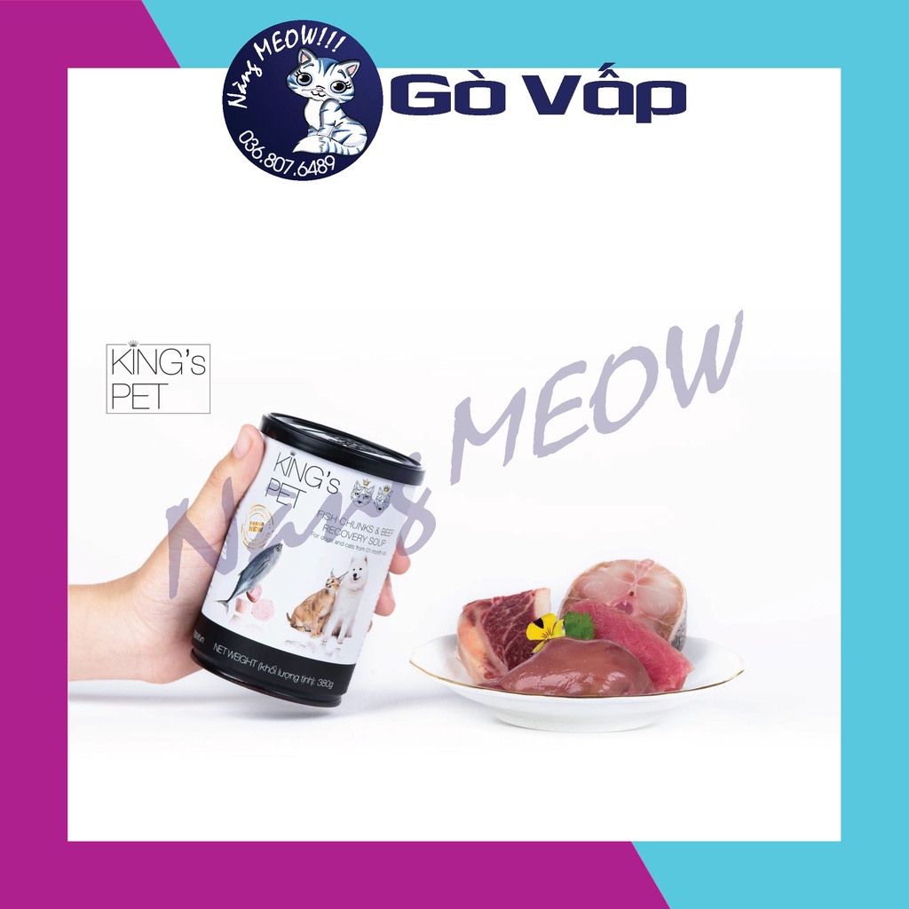 Combo 6 LON PATE 380G KING’S PET – DÀNH CHO MÈO TỪ 1 THÁNG TUỔI