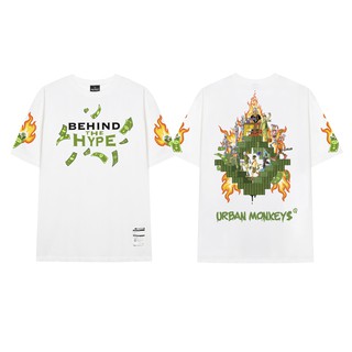 ÁO THUN [ URBAN MONKEY ] BEHIND THE HYPE - TRẮNG