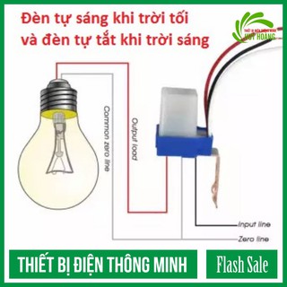 Công tắc cảm biến ánh sáng điện 220v( bóng tối đa 80W)