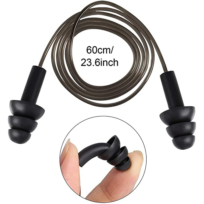 [Hàng mới về] Cặp Nút Bịt Tai Bằng Bằng Silicon Chống Ồn Không Thấm Nước Có Thể Tái Sử Dụng