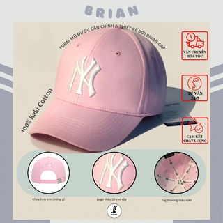 Mũ NY hồng lưỡi trai, nón kết NY hồng logo thêu trắng cao cấp, dành cho mọi lứa tuổi cả nam và nữ, FREESIZE