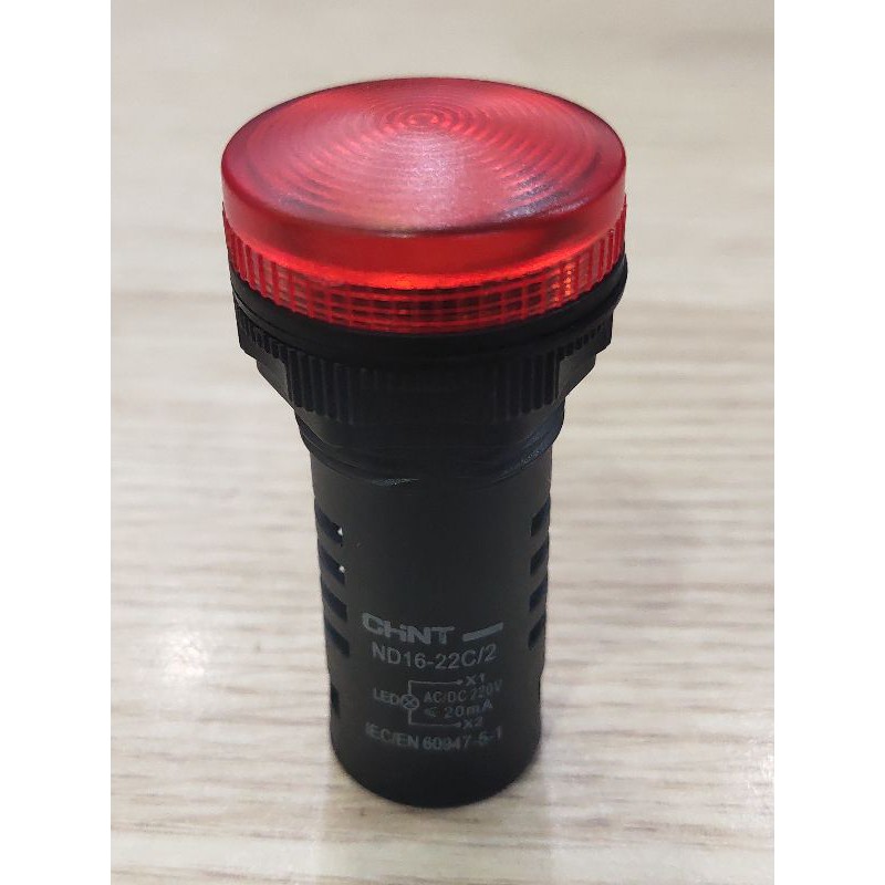 Đèn báo pha 220V phi 22 ND16-22C/2 220V Chint
