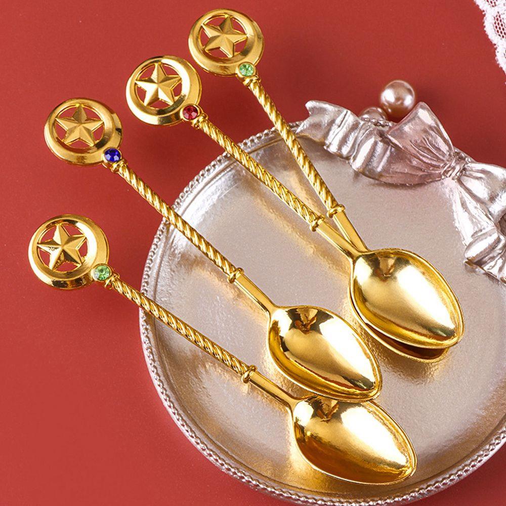 MOCHO Bộ Muỗng Nĩa Cà Phê Phong Cách Hoàng Gia Vintage