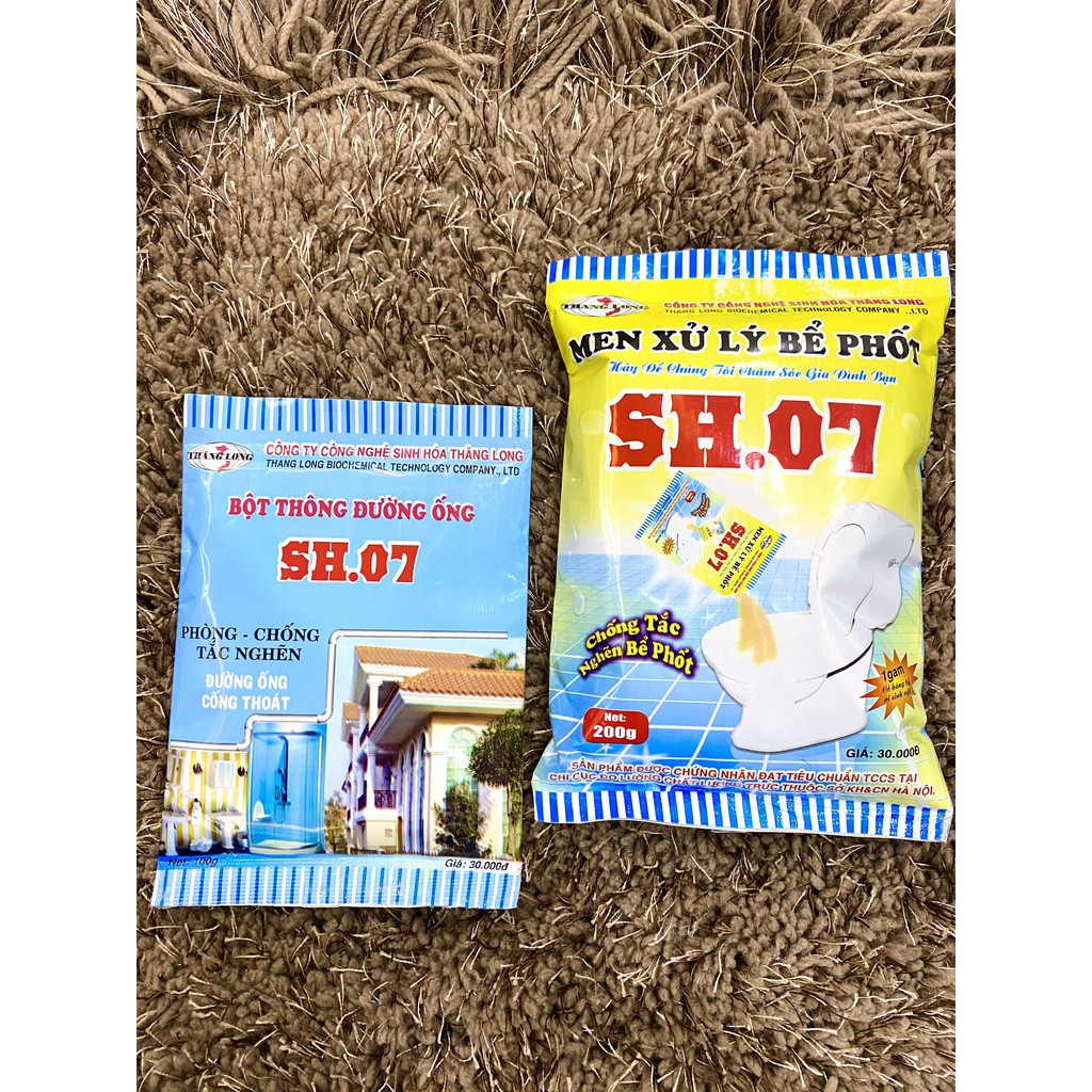Bộ Đôi Combo 1 Thông Cống Và 1 Khử Mùi Bồn Cầu - Hàng Chính Hãng SH07, Không Hiệu Quả Hoàn Tiền