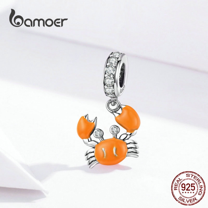 Phụ Kiện Bamoer Bằng Bạc 925 Làm Vòng Tay Hình Con Cua