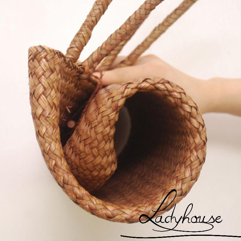 Túi Xách Sức Chứa Lớn Bằng Rơm Dệt Thời Trang Đi Biển Cho Nữ