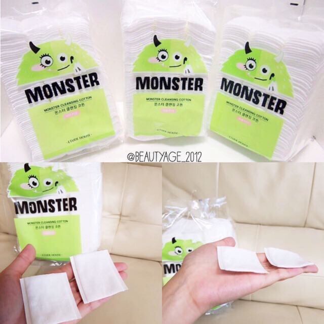 Bông tẩy trang 408 miếng Monster Cleansing Cotton