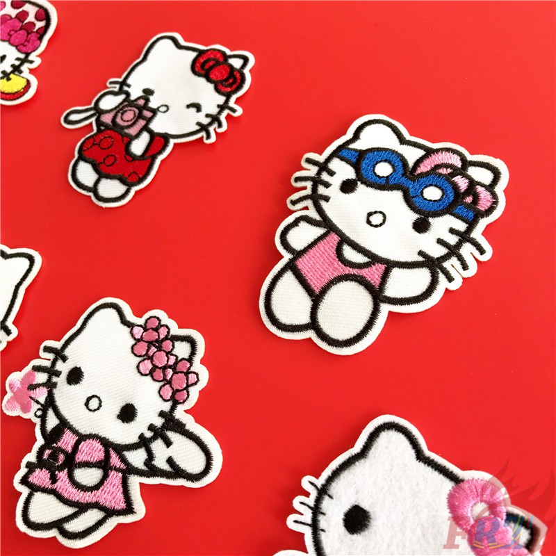 Miếng vá quần áo dạng ủi/ may DIY kiểu dáng Hello Kitty Sanrio S-1