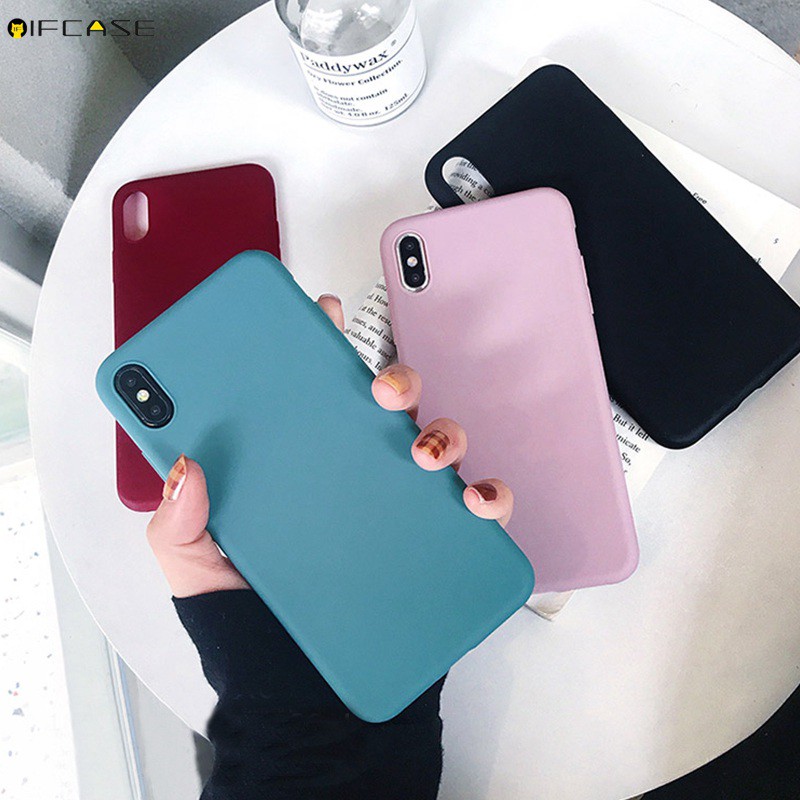 Xiaomi Mi 9 SE 9T Pro Pocophone F1 Phone Case Candy Color Colorful Plain Matte Fresh Simple Cute Solid Color Soft Silicone TPU Case Cover