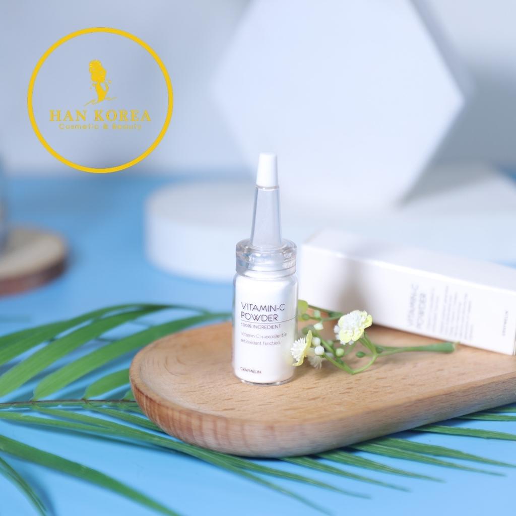 Set kem dưỡng Vitamin c Booster 50ml + Bột Vitamin c Power 12g, dưỡng trắng da, trẻ hóa da, mờ thâm sạm nám HÂN KOREA